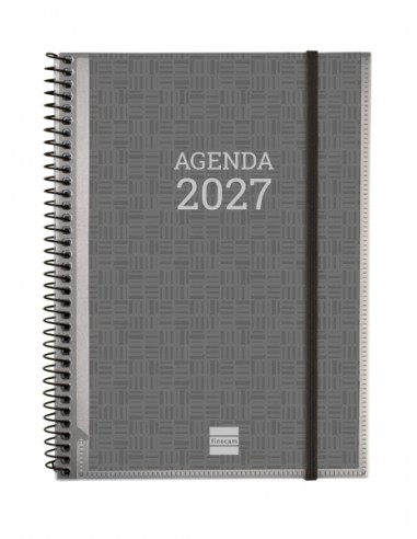 Finocam Basics Personalizable Agenda en Catalan - Anual 2027 - Semana Vista Horizontal - Formato E10 - 155x212mm - Espiral -