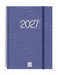 Finocam Espiral Basics Year Agenda - Anual 2027 - Semana Vista Vertical - Formato E10 - 155x212mm - Espiral - Tapa de