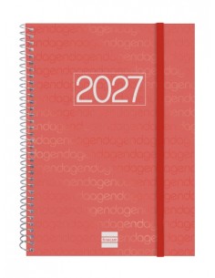 Finocam Espiral Basics Year Agenda - Anual 2027 - Semana Vista Vertical - Formato E10 - 155x212mm - Espiral - Tapa de