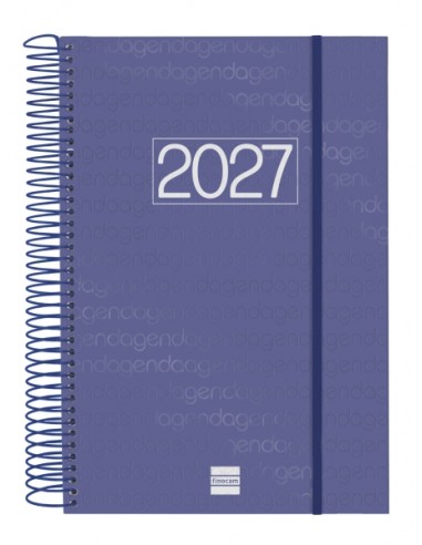 Finocam Espiral Basics Year Agenda - Anual 2027 - 1 Dia por Pagina - Formato E11 - 165x242mm - Espiral - Tapa de