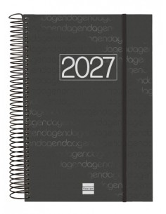 Finocam Espiral Basics Year Agenda - Anual 2027 - 1 Dia por Pagina - Formato E11 - 165x242mm - Espiral - Tapa de
