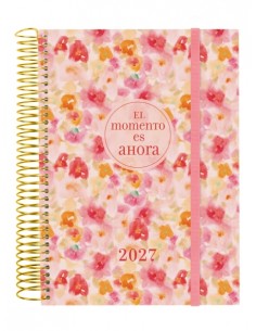 Finocam Trendy Design Collection Ahora Agenda - Anual 2027 - 1 Dia por Pagina - Formato E10 - 155x212mm - Espiral - Tapa de