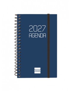 Finocam Espiral Basics Opaque Agenda - Anual 2027 - Semana Vista Horizontal - Formato E3 - 79x127mm - Espiral - Tapa de