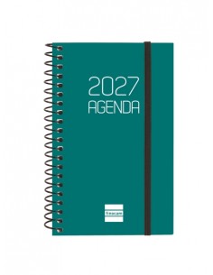 Finocam Espiral Basics Opaque Agenda - Anual 2027 - Semana Vista Horizontal - Formato E3 - 79x127mm - Espiral - Tapa de