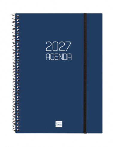 Finocam Espiral Basics Opaque Agenda - Anual 2027 - Semana Vista Vertical - Formato E10 - 155x212mm - Espiral - Tapa de
