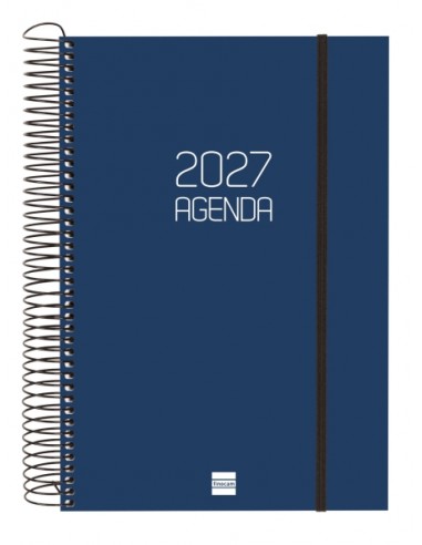 Finocam Espiral Basics Opaque Agenda - Anual 2027 - 1 Dia por Pagina - Formato E11 - 165x242mm - Espiral - Tapa de