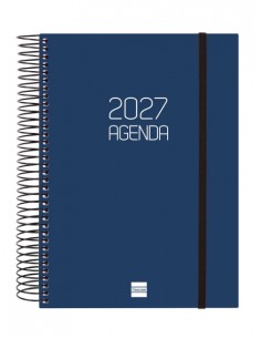 Finocam Espiral Basics Opaque Agenda - Anual 2027 - 1 Dia por Pagina - Formato E10 - 155x212mm - Espiral - Tapa de