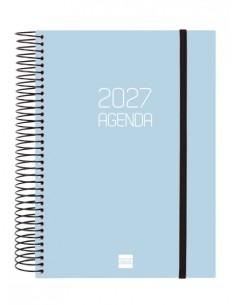 Finocam Espiral Basics Opaque Agenda - Anual 2027 - 1 Dia por Pagina - Formato E10 - 155x212mm - Espiral - Tapa de
