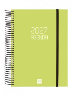 Finocam Espiral Basics Opaque Agenda - Anual 2027 - 1 Dia por Pagina - Formato E10 - 155x212mm - Espiral - Tapa de