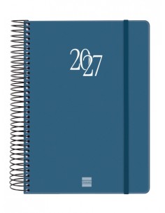 Finocam Espiral Basics My Agenda - Anual 2027 - 1 Dia por Pagina - Formato E10 - 155x212mm - Espiral - Tapa Dura de Carton