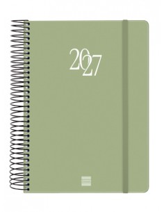 Finocam Espiral Basics My Agenda - Anual 2027 - 1 Dia por Pagina - Formato E10 - 155x212mm - Espiral - Tapa Dura de Carton