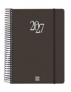 Finocam Espiral Basics My Agenda - Anual 2027 - 1 Dia por Pagina - Formato E10 - 155x212mm - Espiral - Tapa Dura de Carton