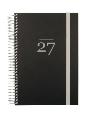 Finocam Moda Agenda Internacional - Anual 2027 - 1 Dia por Pagina - 140x204mm - Goma Elastica - Tapa Dura de Carton Forrado -