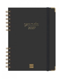 Finocam Espiral Trendy Alma Agenda - Anual 2027 - Semana Vista Horizontal - Formato E10 - 155x212mm - Espiral - Tapa Dura de