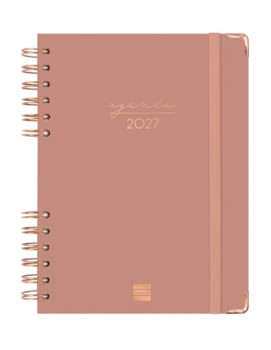 Finocam Espiral Trendy Alma Agenda - Anual 2027 - 1 Dia por Pagina - Formato E10 - 155x212mm - Espiral - Tapa Dura de Carton