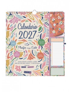 Finocam Talkual Calendario de Pared - Anual 2027 - Mes Vista - 300x340mm - Espiral Doble - Papel de 140g m2 - Espacio para
