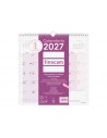Finocam Chic Calendario de Pared - Anual 2027 - Mes Vista - 300x300mm - Espiral Doble - Papel de 120g m2 - Espacio para