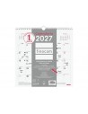 Finocam Chic Calendario de Pared - Anual 2027 - Mes Vista - 300x300mm - Espiral Doble - Papel de 120g m2 - Espacio para