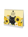 Finocam Sarah Meyer-Delius Calendario de Sobremesa - Anual 2027 - Mes Vista - Formato S - 210x150mm - Espiral Doble - Papel