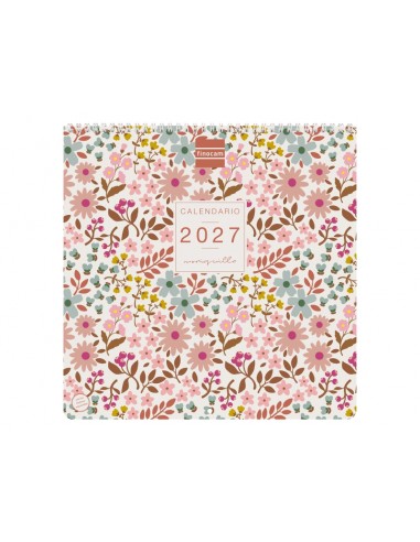 Finocam Moniquilla Calendario de Pared - Anual 2027 - Mes Vista - 300x300mm - Papel de 170g m2 - Ilustraciones Surtidas -