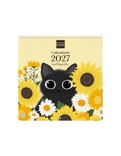 Finocam Sarah Meyer-Delius Calendario de Pared - Anual 2027 - Mes Vista - 300x300mm - Papel de 170g m2 - Ilustraciones