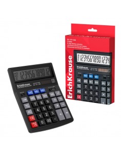ErichKrause DC-777-12N Classic Calculadora de Sobremesa - Pantalla LCD de 12 Digitos - Apagado Automatico - Alimentacion