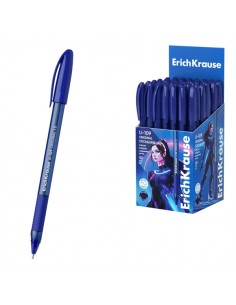 ErichKrause U-109 Stick and Grip Original Boligrafo con Capuchon - Punta de 1.0mm - Cuerpo Transparente - Trazo 0.3mm - Zona