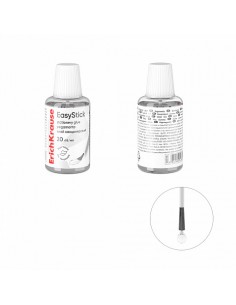 ErichKrause EasyStick Pegamento con Pincel - 20ml - No Toxico - sin Disolventes - Multisuperficie - Color Transparente