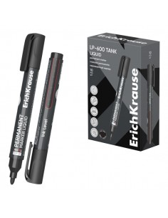 ErichKrause Liquid LP-600 Rotulador Permanente - Ventana Transparente - Punta Conica - Trazo de 2.5mm - Resistente al Agua y