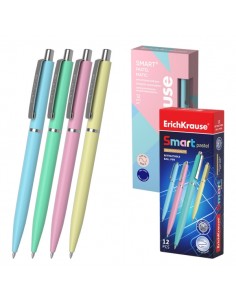 ErichKrause Smart Matic Pastel Boligrafo Retractil - Modelos Surtidos - Trazo 0.35mm - Color Azul