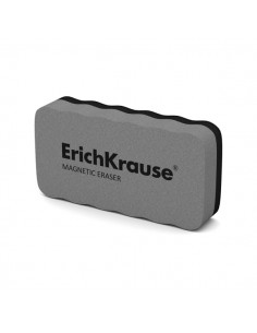 ErichKrause Borrador para Pizarra Blanca - Magnetico - No Raya la Superficie - 107 x 57mm - Color Gris