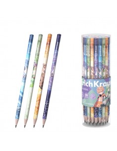 ErichKrause Manga Lapiz de Grafito - Mina HB - Cuerpo Triangular - Agarre Ergonomico - Colores Surtidos