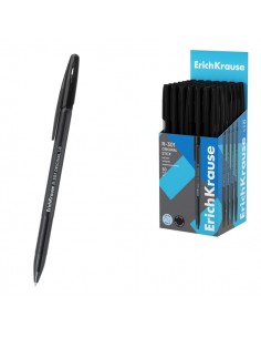 ErichKrause R-301 Stick Original Boligrafo con Capuchon - Punta de 1.0mm - Cuerpo Transparente - Trazo 0.5mm - Tinta de