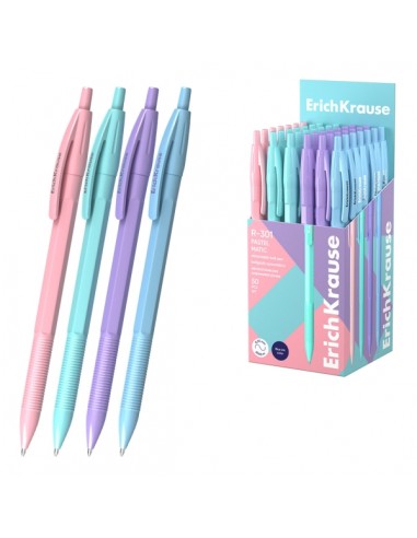 ErichKrause R-301 Matic Pastel Boligrafo Retractil - Modelos Surtidos - Trazo 0.35mm - Color Azul