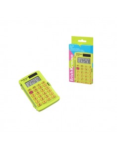 ErichKrause PC-103 Neon Calculadora de Bolsillo - Pantalla LCD de 8 Digitos - Presentado en Caja - Alimentacion Solar - Color