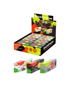 ErichKrause Adrenaline Speed Expositor con 36 Gomas de Borrar - Caucho Termoplastico - No Deja Residuos - Libre de PVC -
