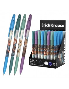 ErichKrause R-301 Stick Magic Pet Expositor con 48 Boligrafos con Capuchon - Modelos Surtidos - Trazo 0.35mm - Tinta de