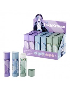 ErichKrause Prism Manga Expositor con 24 Pegamentos en Barra - 8g - Adhesion Fuerte - Multisuperficie - Color Blanco