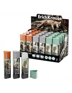 ErichKrause Prism Big City Cats Expositor con 24 Pegamentos en Barra - 13g - Adhesion Fuerte - Secado Rapido -