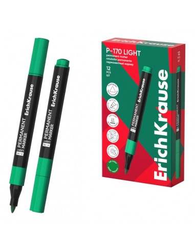 ErichKrause P-170 light Rotulador Permanente - Punta Conica - Trazo de 2.5mm - Resistente al Agua y a la Luz -