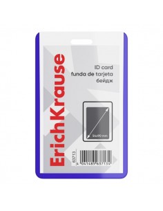 ErichKrause Funda para Tarjeta - Orientacion Vertical - PVC - Formato 54X90mm - Color Azul
