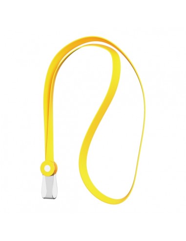 ErichKrause Colgante para Funda de Tarjeta - Silicona - 12mm de Ancho - 40cm de Largo - Color Amarillo