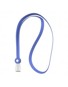 ErichKrause Colgante para Funda de Tarjeta - Silicona - 12mm de Ancho - 40cm de Largo - Color Azul