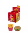 ErichKrause Cheat Meal Expositor con 60 Gomas de Borrar - Caucho Termoplastico - No Deja Residuos - Libre de PVC - Colores