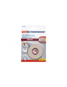Tesa Powerbond Interiores Cinta Adhesiva de Doble Cara para Interiores 19mm x 1.5m - Color Blanco