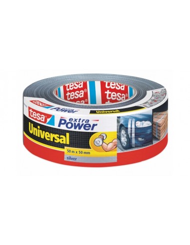 Tesa Extra Power Universal Cinta Adhesiva Americana Multiusos 50mm x 50 Metros - Fuerte Poder de Pegado - Se Rompe Facilmente