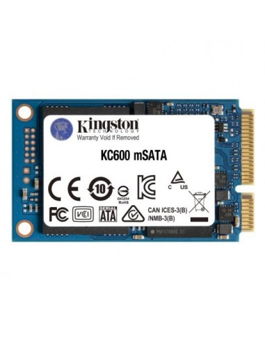 Kingston KC600 Disco Duro Solido SSD 512GB SATA3 mSATA 3D TLC NAND