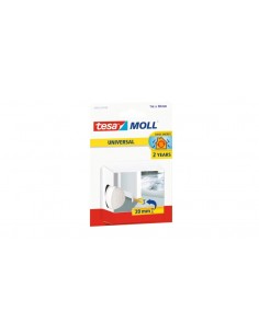 Tesa Moll Umbral Universal Aislante Multiusos 1m x 38mm - Fabricado en Espuma de PVC - Color Blanco