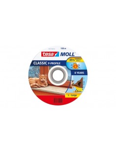 Tesa Moll Classic P-Perfil Burlete para Ventanas Perfil P 100m x 9mm x 4mm - Color Marron