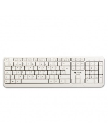 NGS Spike Teclado USB - 12 Teclas Multimedia - Cable de 1.40m - Color Blanco